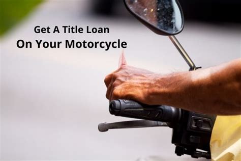 Motorcycle Title Loans No Inspection